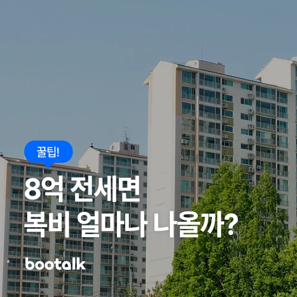 8억 전세 복비 계산을 보여주는 대표 이미지